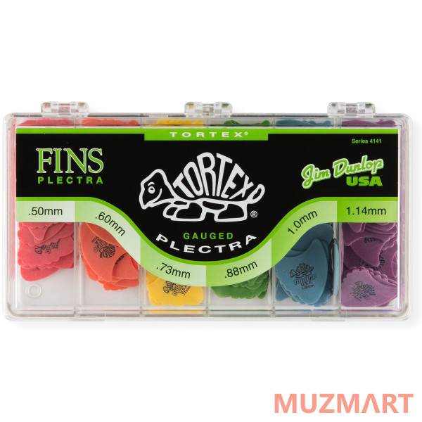 Dunlop 4141 Tortex Fins Display Коробка с медиаторами