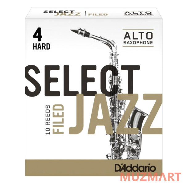 Rico RSF10ASX4H Select Jazz Filed Трости для саксофона альт, размер 4, жесткие (Hard), 10шт