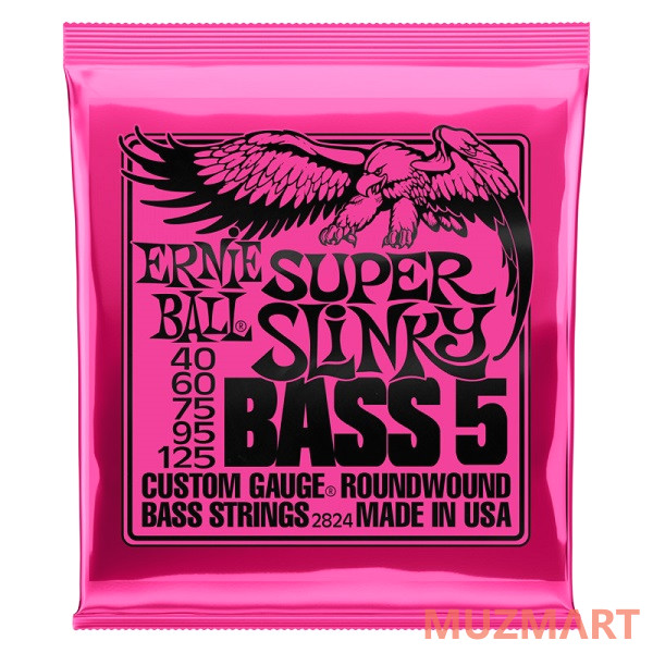 Ernie Ball 2824 Nickel Wound Slinky Super 40-125 Струны для 5 струнной бас-гитары