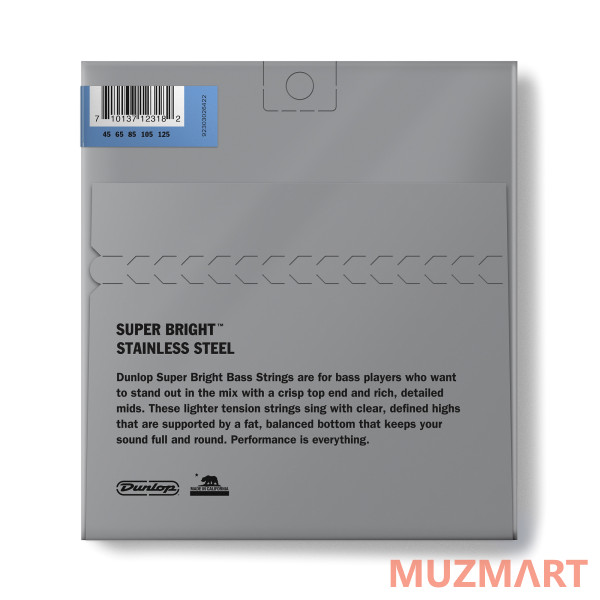 Dunlop DBSBS45125S Super Bright Комплект струн для 5-ст бас-гитары