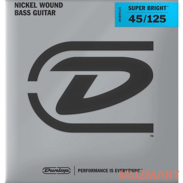 Dunlop DBSBN45125T Super Bright Tapered Комплект струн для 5-струнной бас-гитары