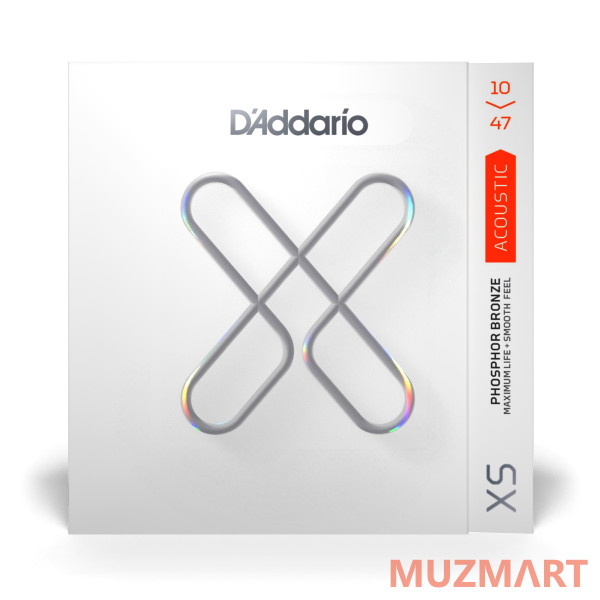 D'Addario XSAPB1047 струны с покрытием для акустической гитары