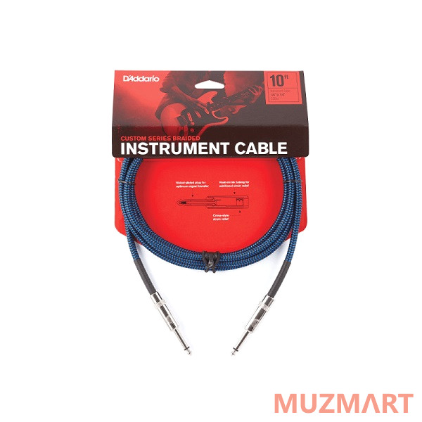 Planet Waves PW-BG-10 BU Инструментальный кабель, 3 м