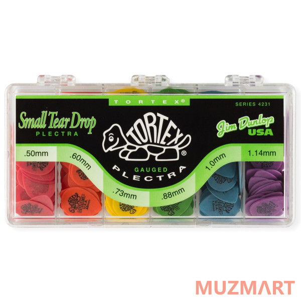 Dunlop 4231 Tortex Small Teardrop Display Коробка с медиаторами