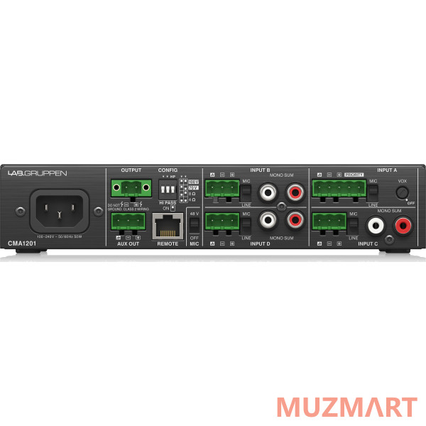 Lab.gruppen CMA1201 микшер-усилитель, 4 mic/line