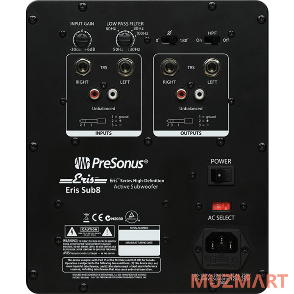 PreSonus Eris Sub8 активный студийный сабвуфер 8"