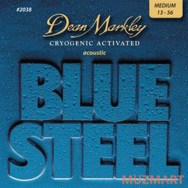 Dean Markley DM2038 Blue Steel Комплект струн для акустической гитары, латунь, 13-56