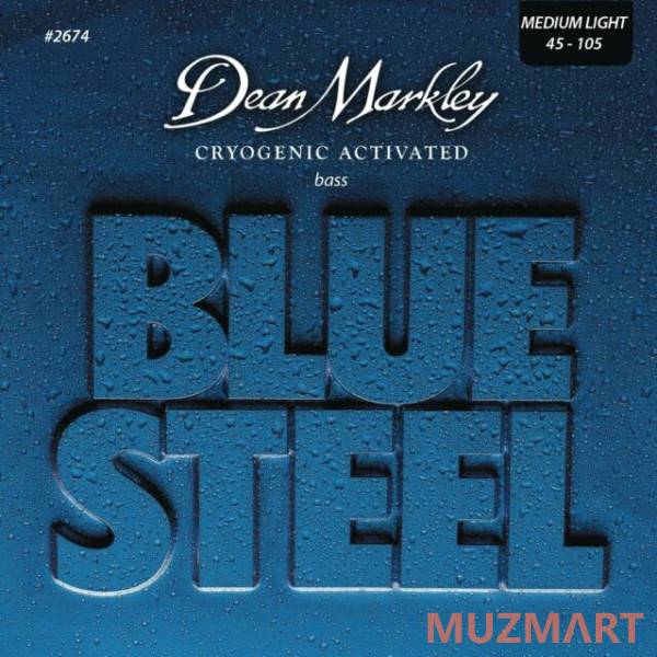 Dean Markley DM2674 Blue Steel Комплект струн для бас-гитары, сталь, 45-105