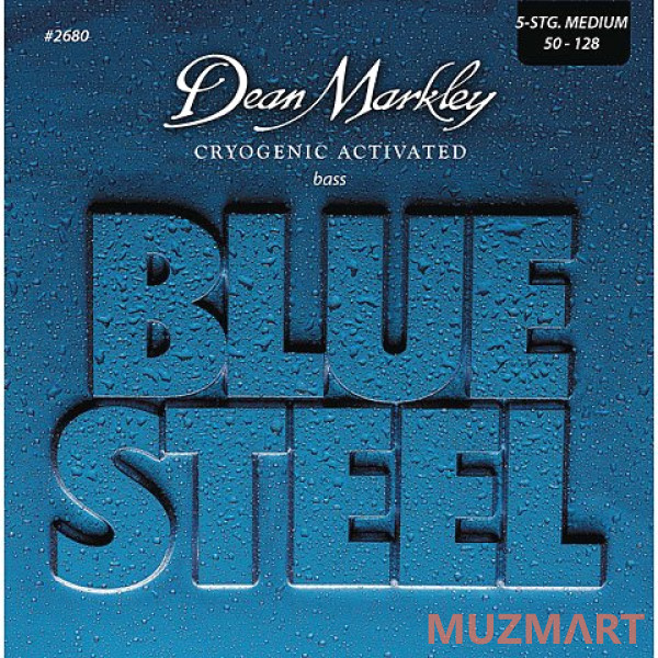 Dean Markley DM2680 Blue Steel Комплект струн для 5-струнной бас-гитары, сталь, 50-128