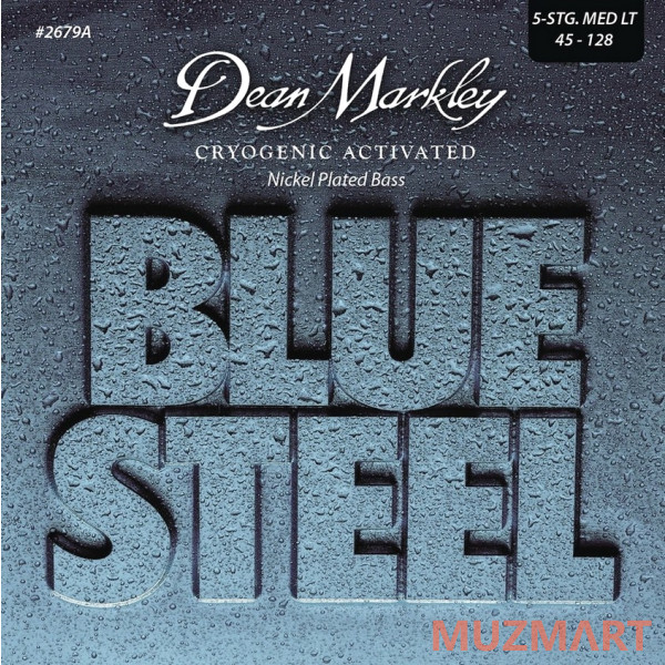 Dean Markley DM2679A Blue Steel NPS Комплект струн для 5-струнной бас-гитары, никелированные,45-128
