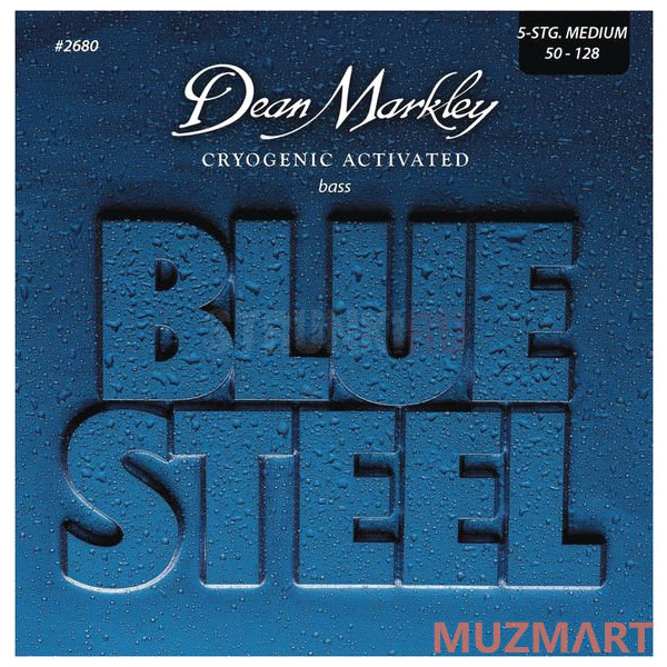 Dean Markley DM2680A Blue Steel NPS Комплект струн для 5-струнной бас-гитары, никелированные,50-128
