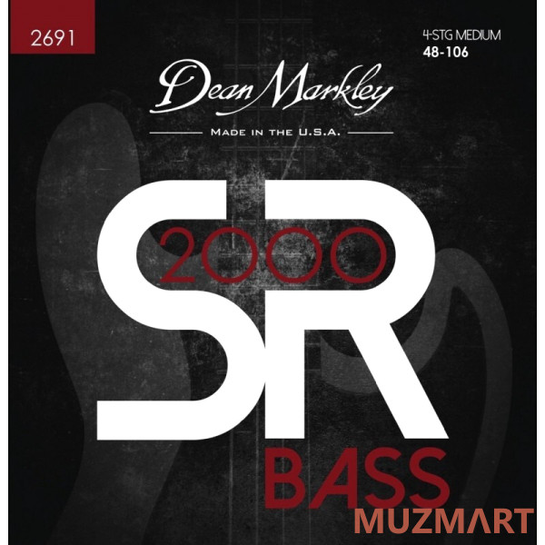 Dean Markley DM2691 SR2000 Комплект струн для бас-гитары, сталь, 48-106