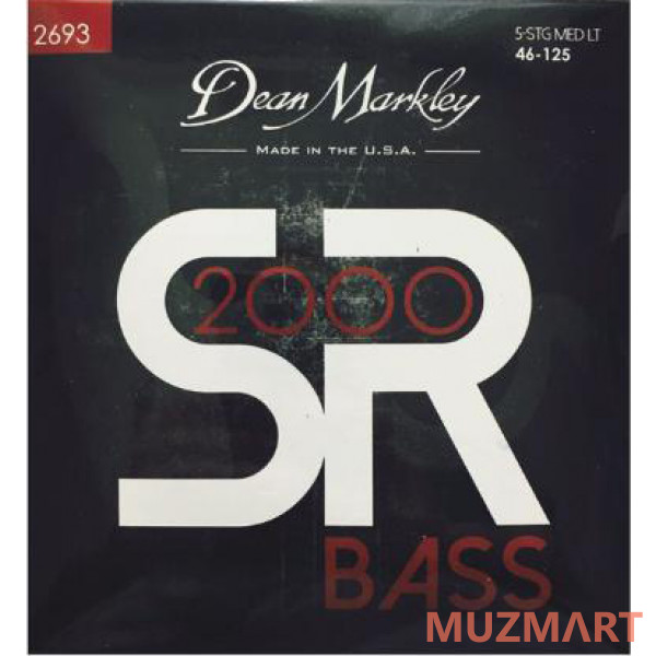 Dean Markley DM2693 SR2000 Комплект струн для 5-струнной бас-гитары, сталь, 46-125