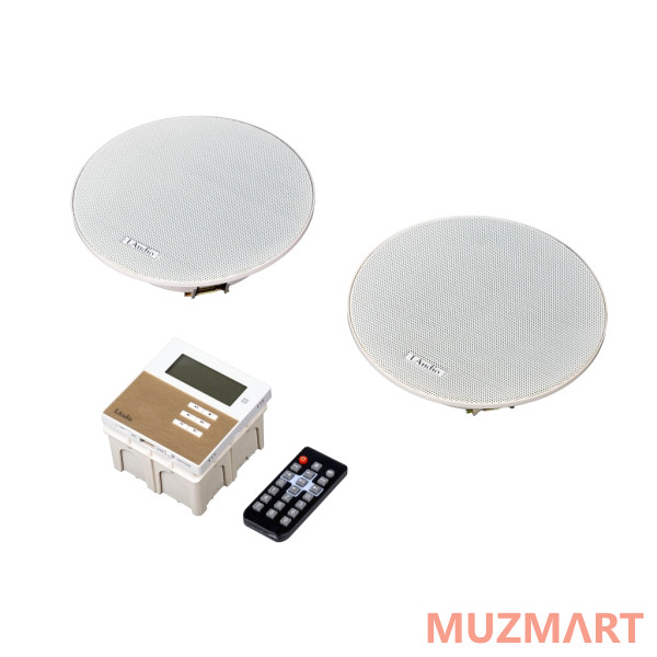 LAudio LAMX210SBK Комплект из 2 потолочных громкоговорителей и настенного усилителя