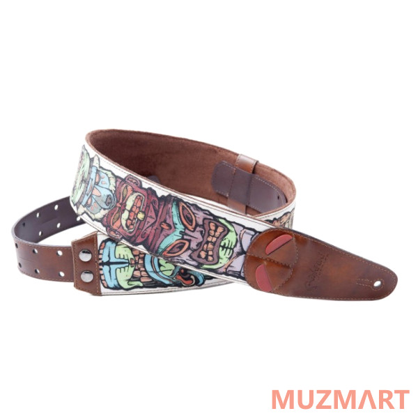 RightOn Straps 8401070280309 Steady Mojo Tiki White Ремень для гитары