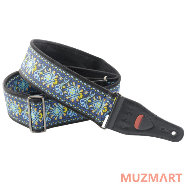 RightOn Straps 8419612000339 Standard Plus Woodstock II Blue Ремень для гитары