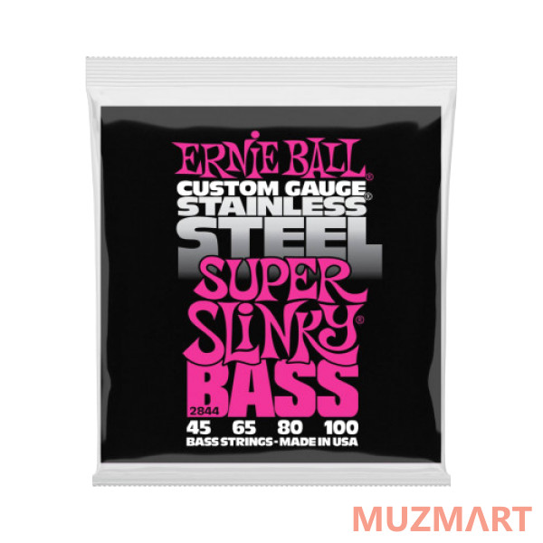 Ernie Ball P02844 Stainless Steel Super Slinky Комплект струн для бас-гитары