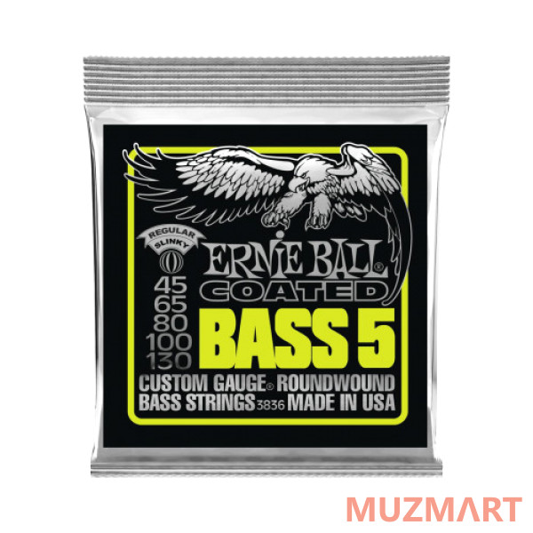 Ernie Ball 3836 Струны для 5-струнной бас-гитары 45-130