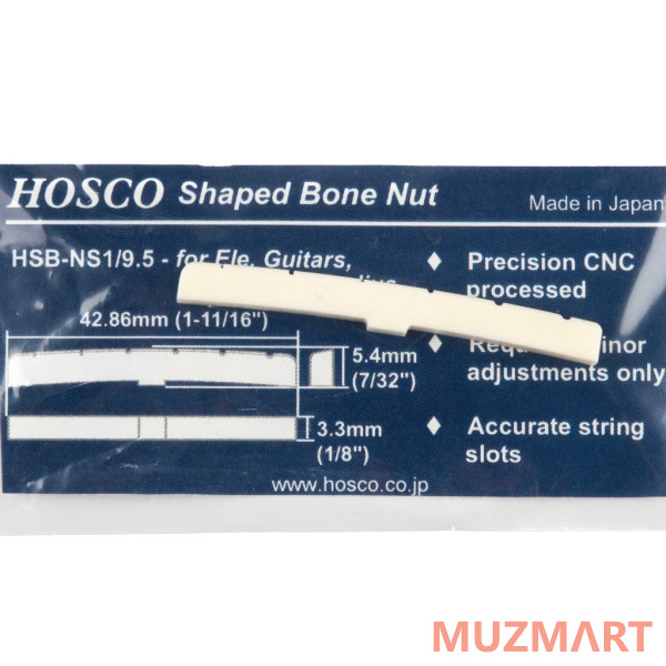 Hosco HSB-NS1/9.5 Верхний порожек с прорезями для электрогитары