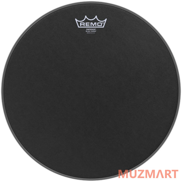 Remo BB-1816-ES Bass, Emperor, Black Suede, 16' Пластик для бас-барабана