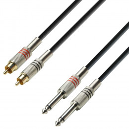 Adam Hall K3 TPC 0600 Аудиокабель 2 x RCA(M)-2 x 6,3 Jack mono
