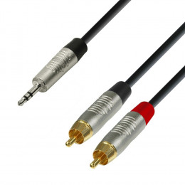 Adam Hall K4 YWCC 0090 Аудиокабель 3,5 Jack stereo-2 x RCA(M)