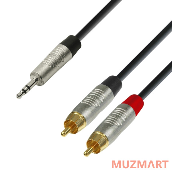 Adam Hall K4 YWCC 0600 Аудиокабель 3,5 Jack stereo-2 x RCA(M)