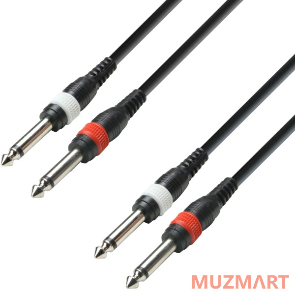 Adam Hall K3 TPP 0100 Аудиокабель 2 x 6,3 Jack mono