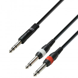 Adam Hall K3 YVPP 0100 Аудиокабель 6,3 Jack stereo-2 x 6,3 Jack mono