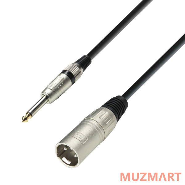 Adam Hall K3 MMP 0300 Микрофонный кабель XLR(M)-6,3 Jack mono, 3 метра