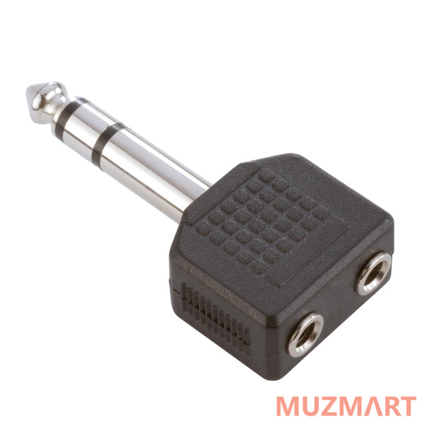 Adam Hall 7545 Y-переходник 2 x 3,5 stereo Jack(F)-6,3 Jack stereo