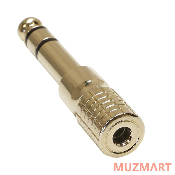 Adam Hall 7543 G Переходник 3,5 stereo Jack(F)-6,3 stereo Jack(M)