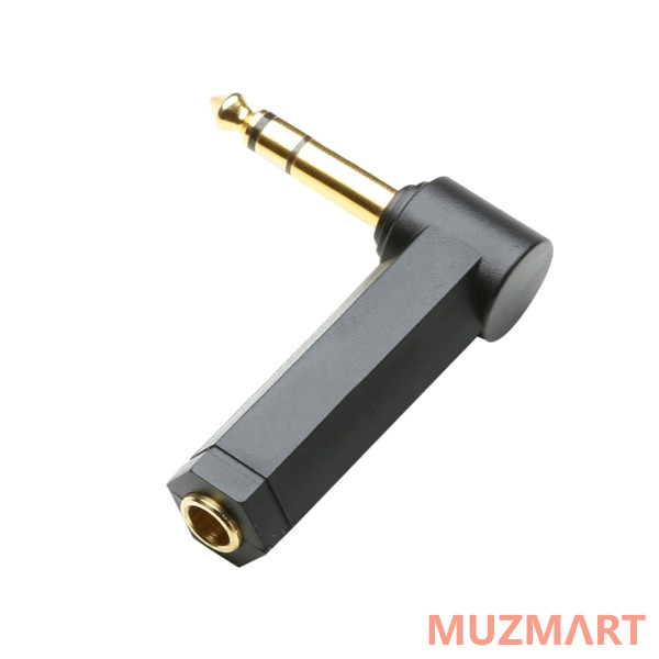 Adam Hall 7894 Переходник 1/4" угловой Stereo TRS (M)-(F)