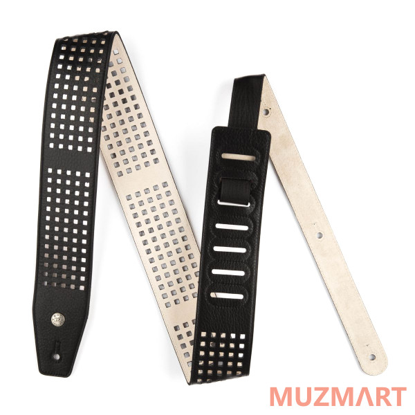 Dunlop BMF07BK BMF 2.5" Leather Square Perforated Ремень для гитары