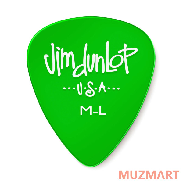 Dunlop 486PML Gels M-L Green 12Pack Медиаторы, 12 шт