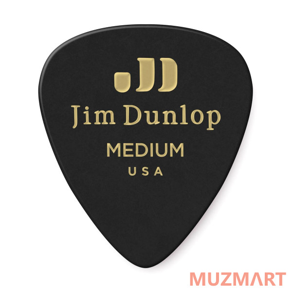 Dunlop 483P03MD Celluloid Black Medium 12Pack Медиаторы, 12 шт