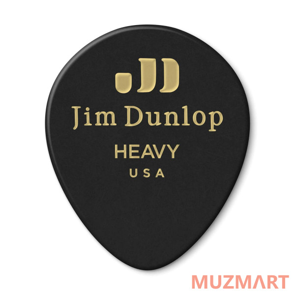 Dunlop 485P03HV Celluloid Black Teardrop Heavy 12Pack Медиаторы