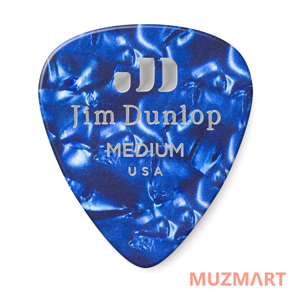 Dunlop 483P10MD Celluloid Blue Pearloid Medium 12Pack Медиаторы