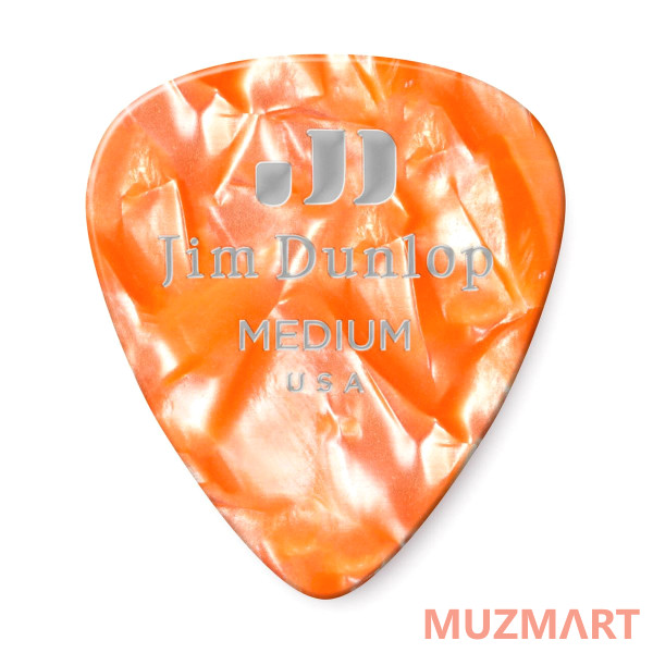 Dunlop 483P08MD Celluloid Orange Pearloid Medium 12Pack Медиаторы