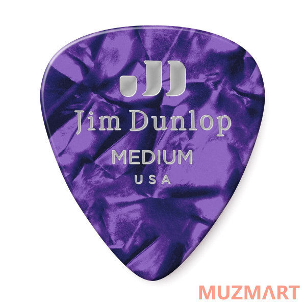 Dunlop 483P13MD Celluloid Purple Pearloid Medium 12Pack Медиаторы, 12 шт