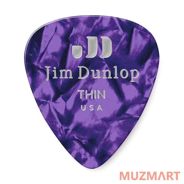 Dunlop 483P13TH Celluloid Purple Pearloid Thin 12Pack Медиаторы