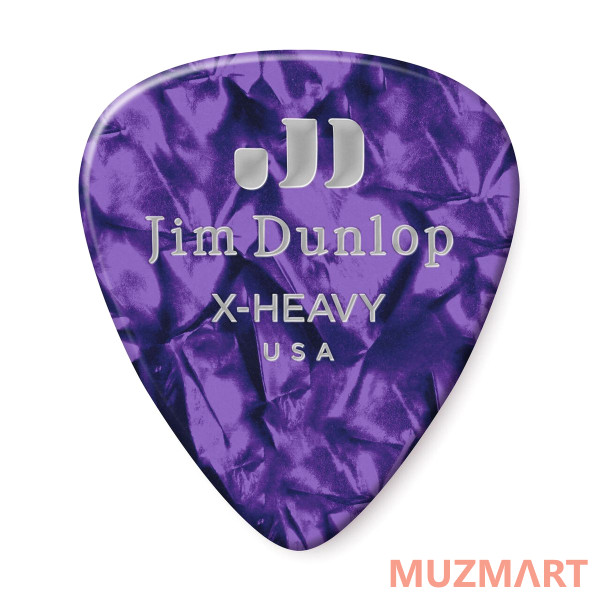 Dunlop 483P13XH Celluloid Purple Pearloid Extra Heavy 12Pack Медиаторы
