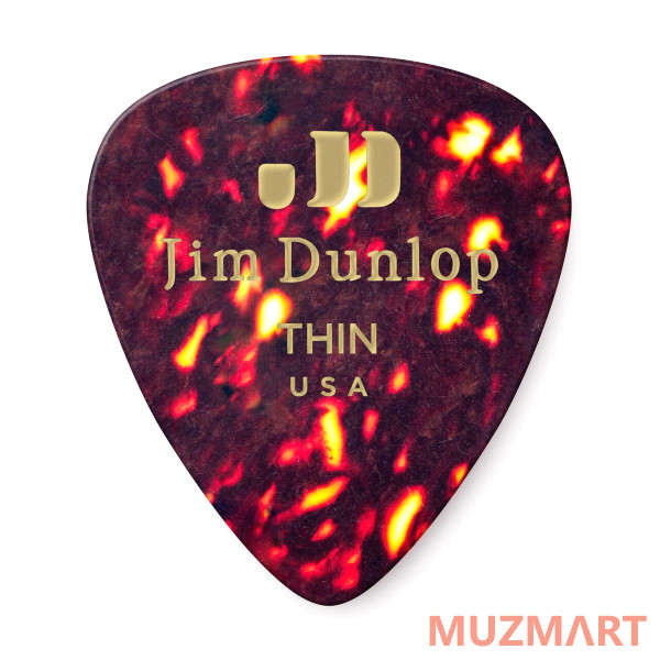 Dunlop 483P05TH Celluloid Shell Thin 12Pack Медиаторы, 12 шт