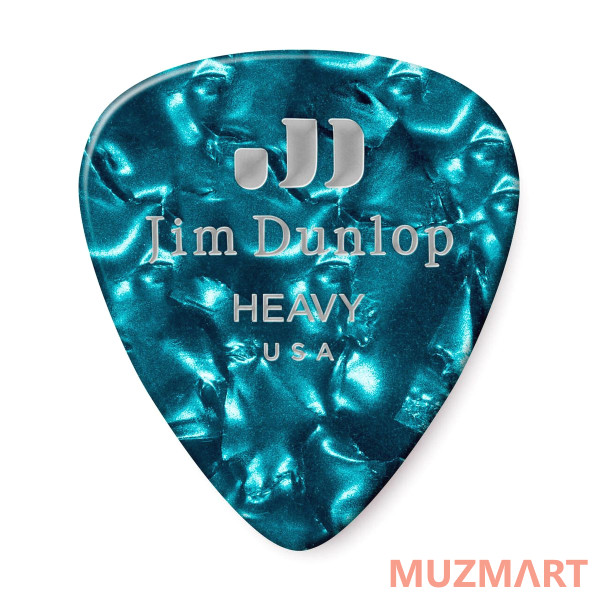 Dunlop 483P11HV Celluloid Turquoise Pearloid Heavy 12Pack Медиаторы