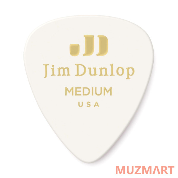 Dunlop 483P01MD Celluloid White Medium 12Pack Медиаторы, 12 шт