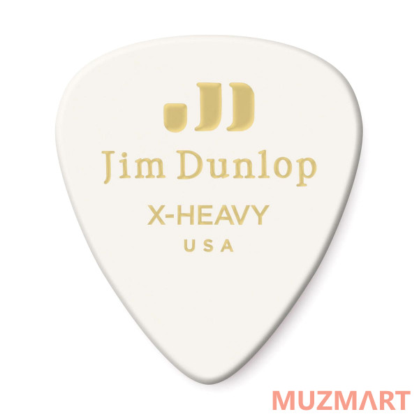 Dunlop 483P01XH Celluloid White Extra Heavy 12Pack Медиаторы