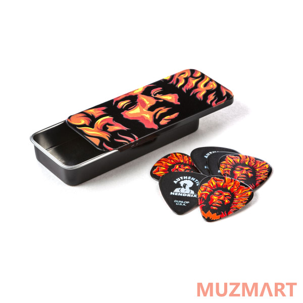 Dunlop JHPT14H Jimi Hendrix Voodoo Fire Pick Tin Сувенирный набор медиаторов в пенале