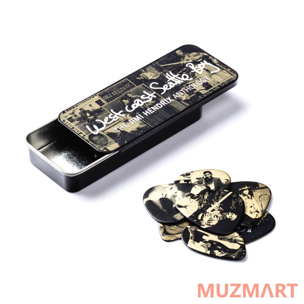 Dunlop JHPT10H Jimi Hendrix West Coast Boy Pick Tin Сувенирный набор медиаторов в пенале
