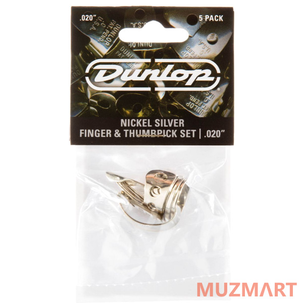 Dunlop 33P020 Nickel Silver Fingerpick 5Pack Когти-медиаторы, 5 шт