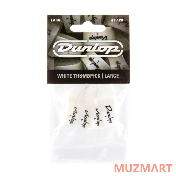 Dunlop 9003P Plastic Thumbpick White 4Pack Когти на большой палец